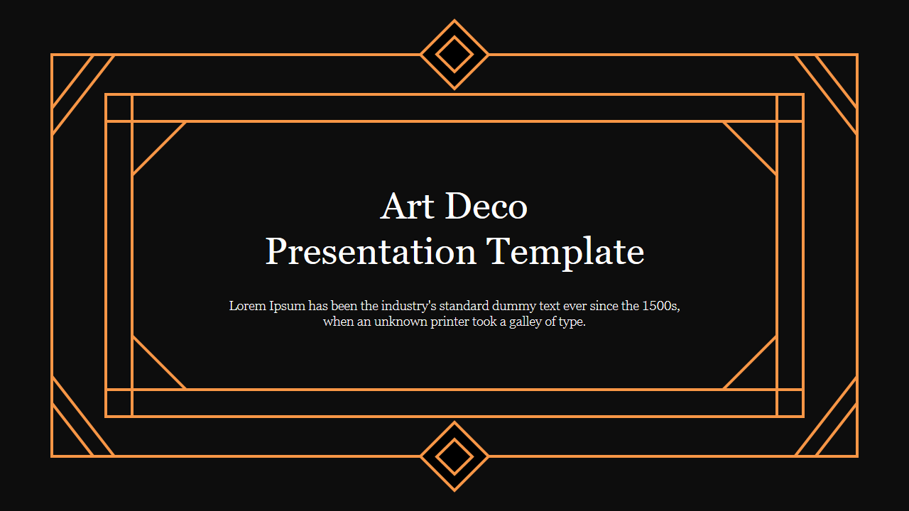 Art Deco PPT Presentation Template and Google Slides